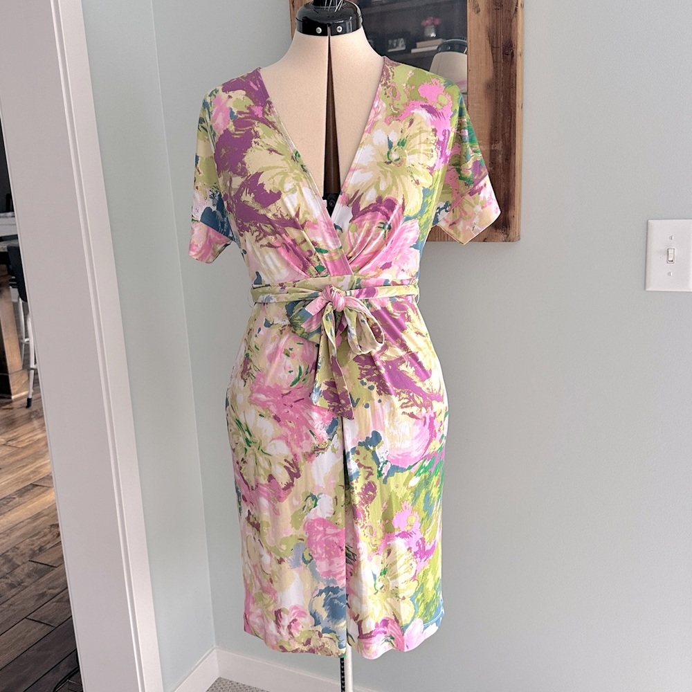 BCBGMaxazria Avery Faux Wrap Dress